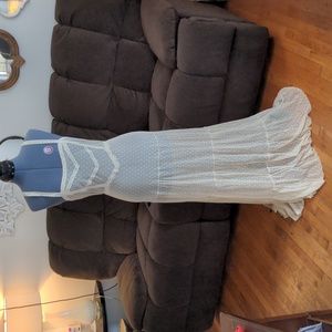 Free people sheer lace maxi dress